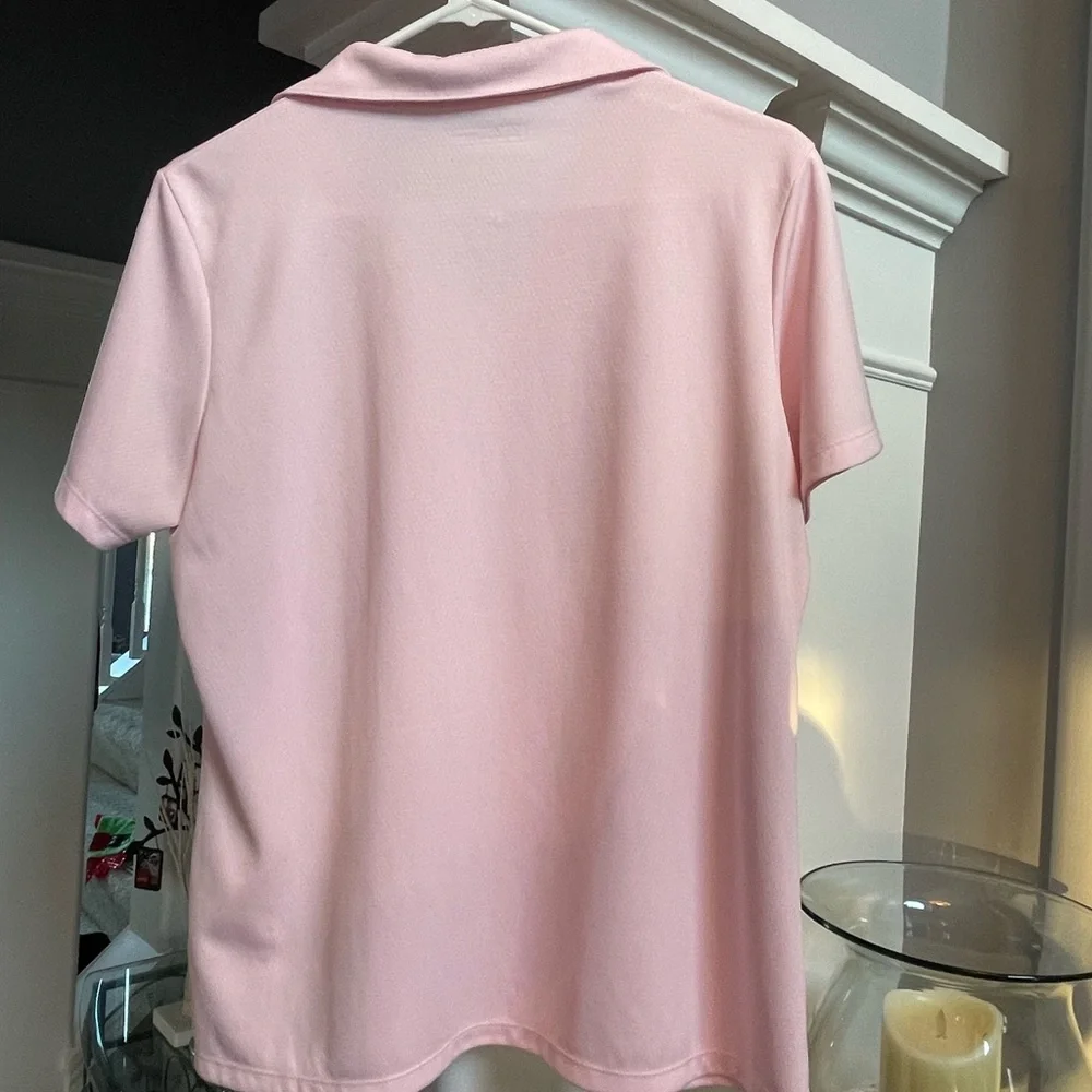 Lady Hagen Light Pink Polo Shirt activewear size large - Picture 4 of 7
